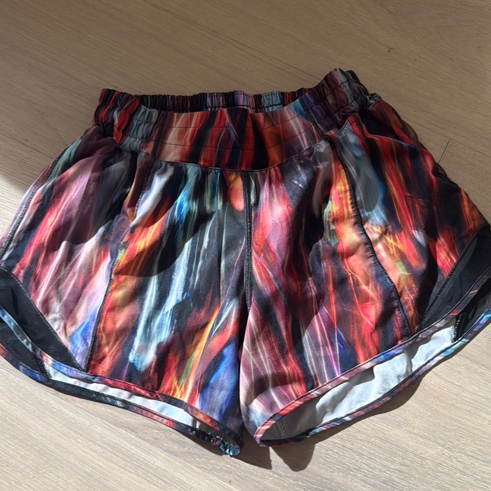 Lululemon Athletica Red and Blue Athletic Shorts